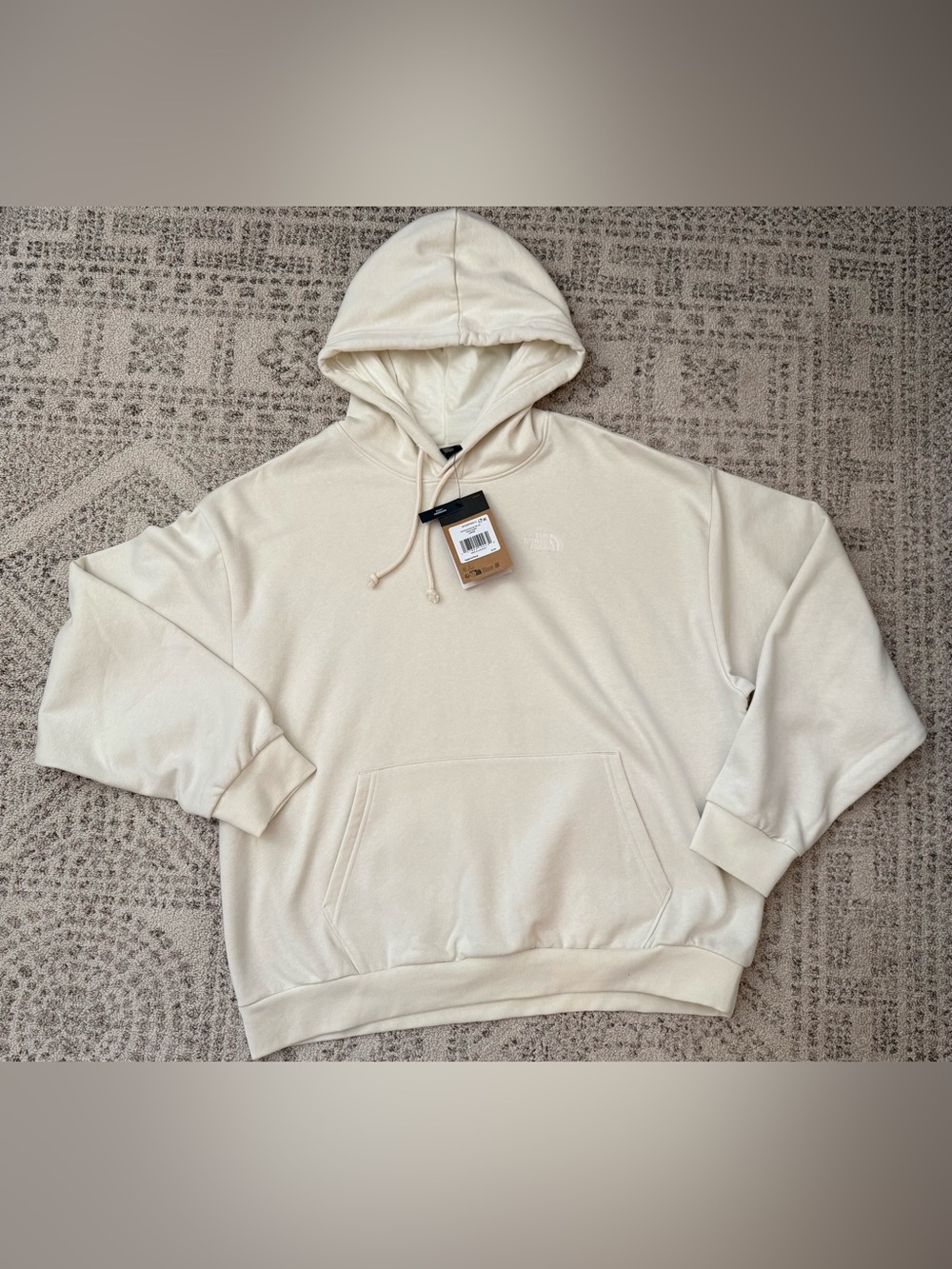 NWT North Face Men’s Oversized Hoodie Sz L “White Dune”
